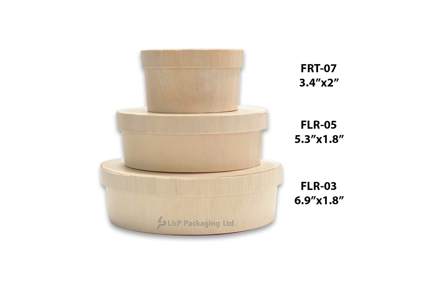 Round Wooden Containers