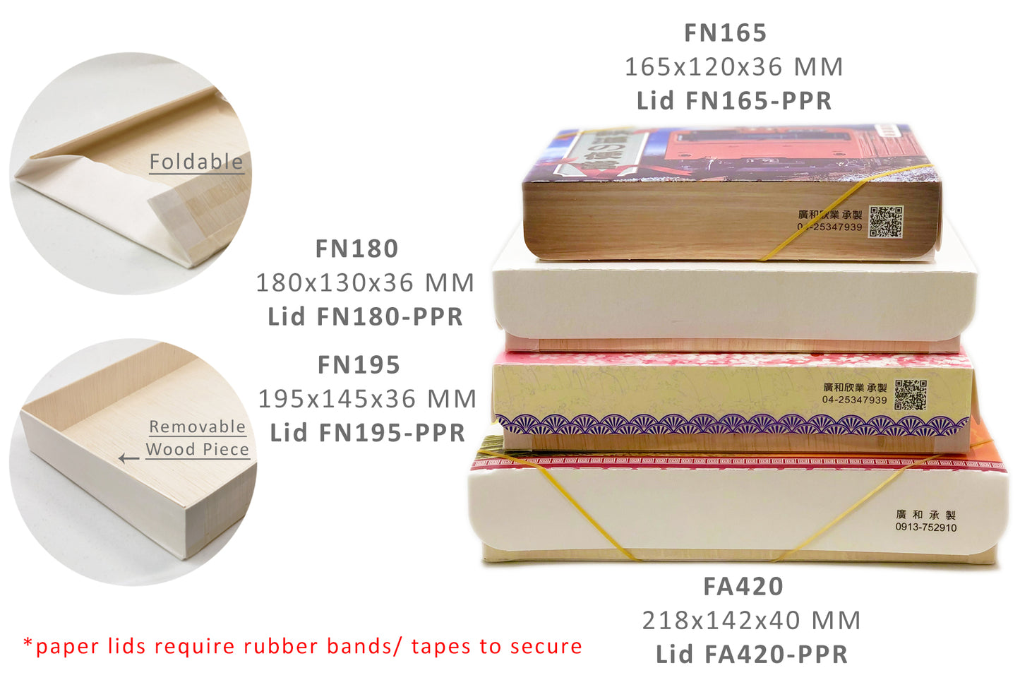 Paper-Attached Rectangular Containers