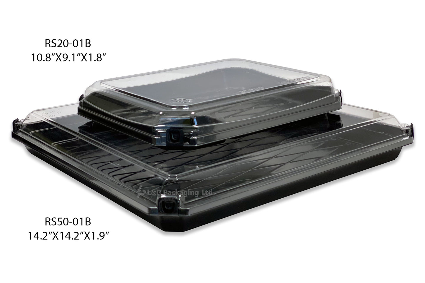 Tab-Lock Rectangular Sushi Containers
