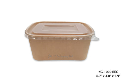 RECTANGULAR KRAFT PAPER CONTAINERS