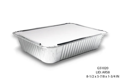 5X8" RECTANGULAR ALUMINUM CONTAINER